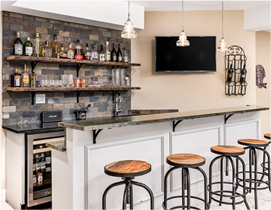 a great solution for a home bar